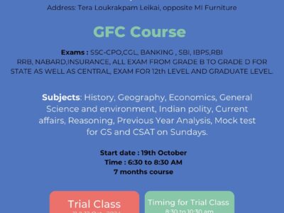 General Foundation Course for Competitive Exam at Tera Loukrakpam Leikai