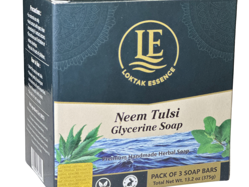 Neem Tulsi Glycerine Soap Bar | Premium Handmade Herbal Soap with Neem, Tulsi, Aloe Vera & Vetiver | Gentle Cleansing for Oily & Dry Skin | 3 x 125g